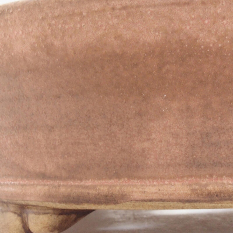 Bol à bonsaï en céramique 15,5 x 15,5 x 5 cm, rose