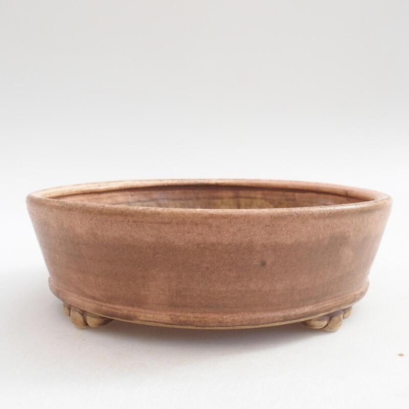 Bol à bonsaï en céramique 15,5 x 15,5 x 5 cm, rose