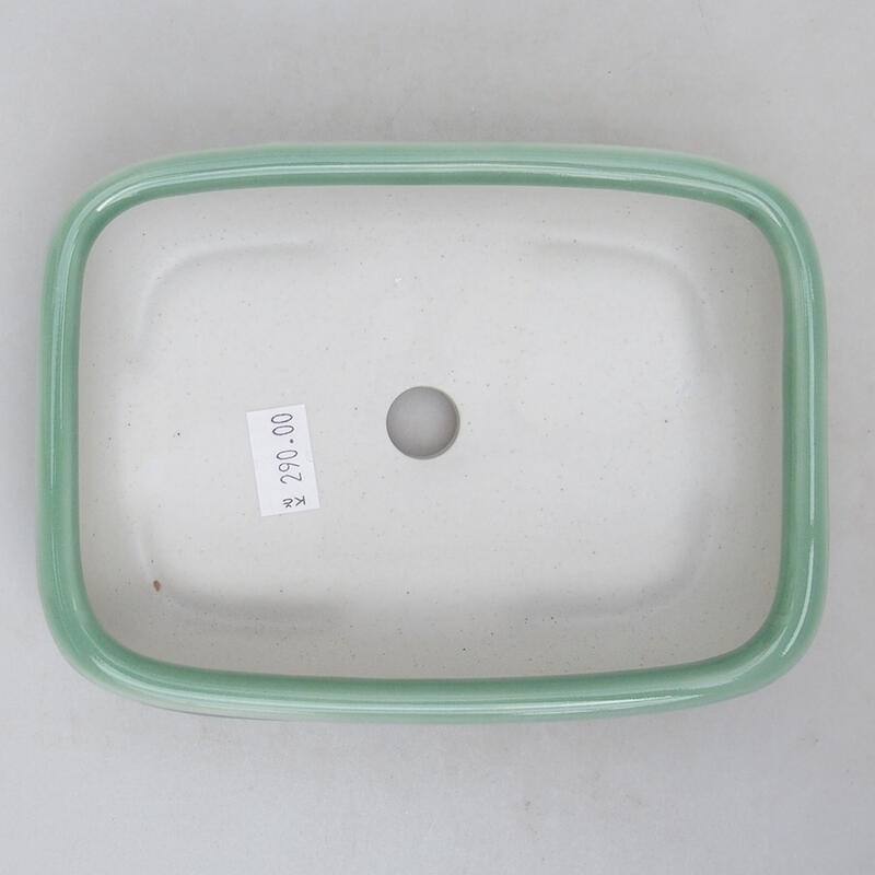 Bol à bonsaï en céramique 15 x 10,5 x 4,5 cm, vert