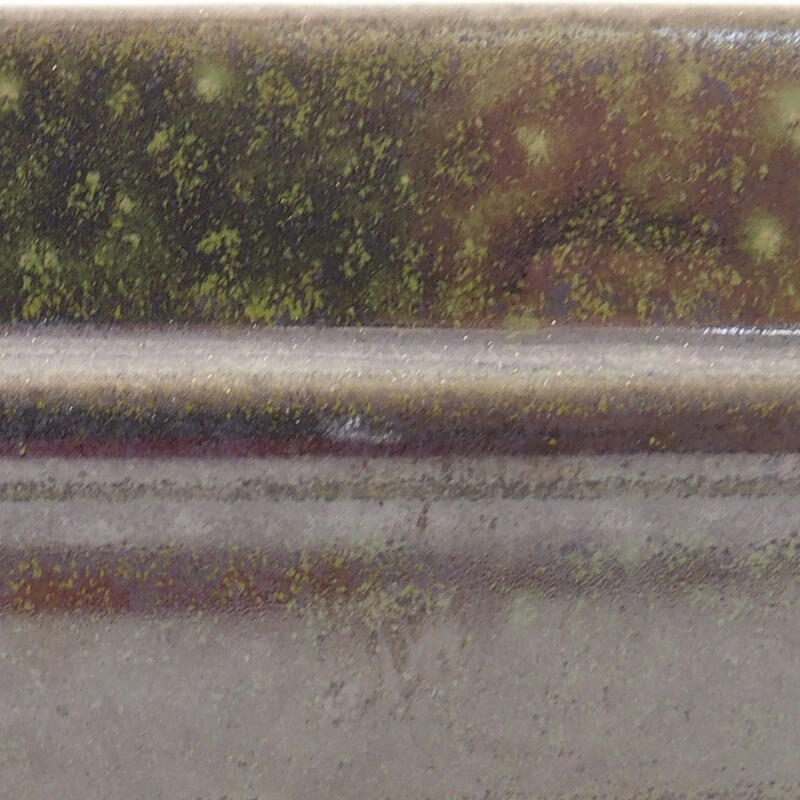 Bol à bonsaï en céramique 15 x 12,5 x 4,5 cm, vert