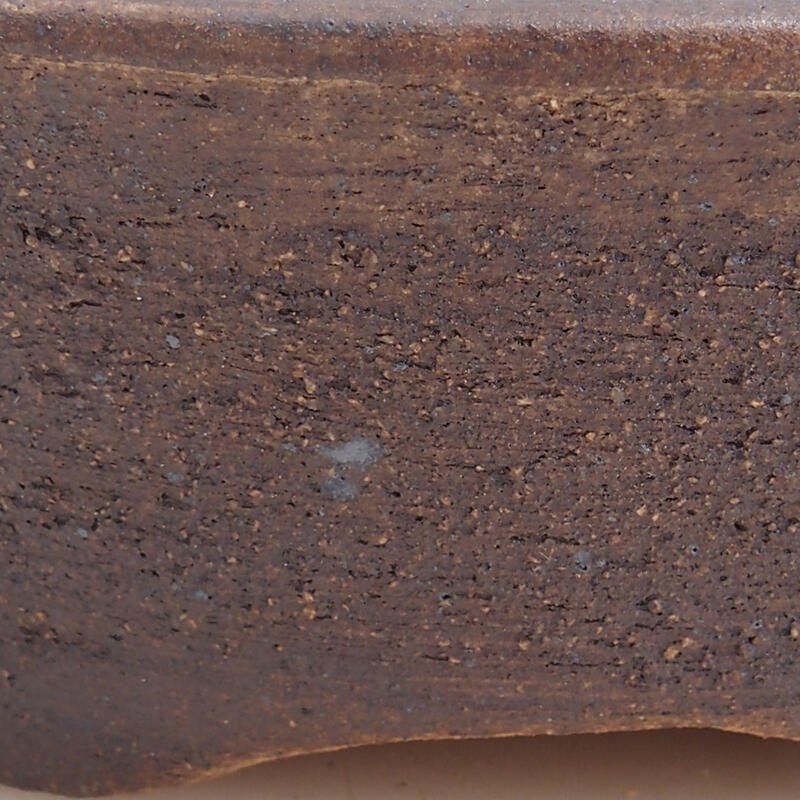 Bol à bonsaï en céramique 15 x 12 x 4 cm, brun
