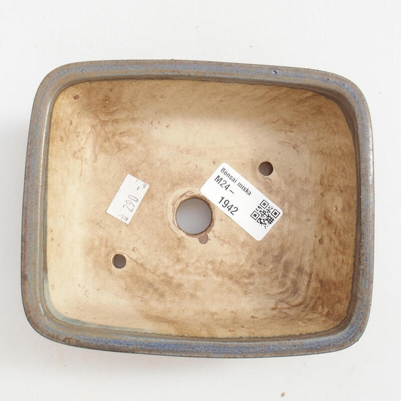 Bol à bonsaï en céramique 15 x 13 x 5 cm, couleur bleu