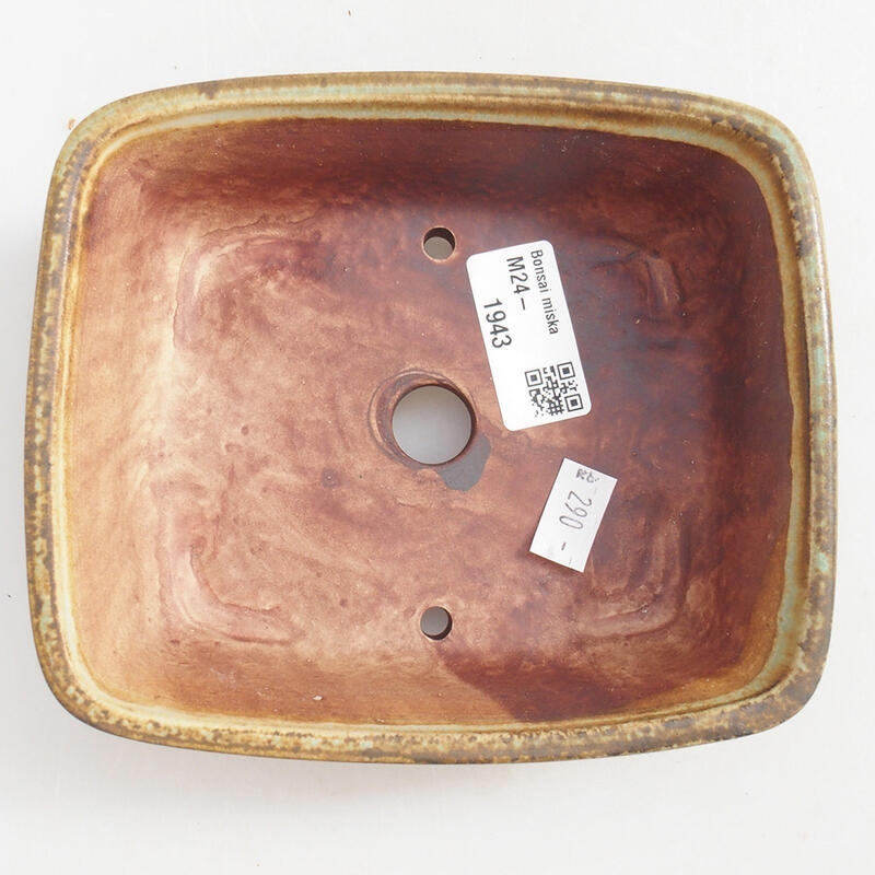 Bol à bonsaï en céramique 15 x 13 x 5 cm, vert