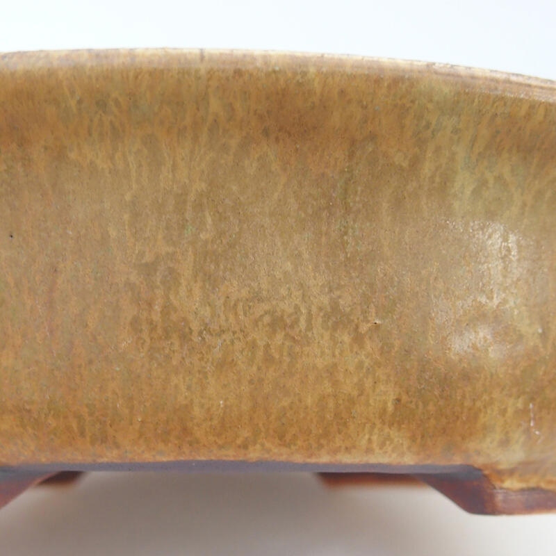 Bol à bonsaï en céramique 15 x 14 x 4 cm, brun