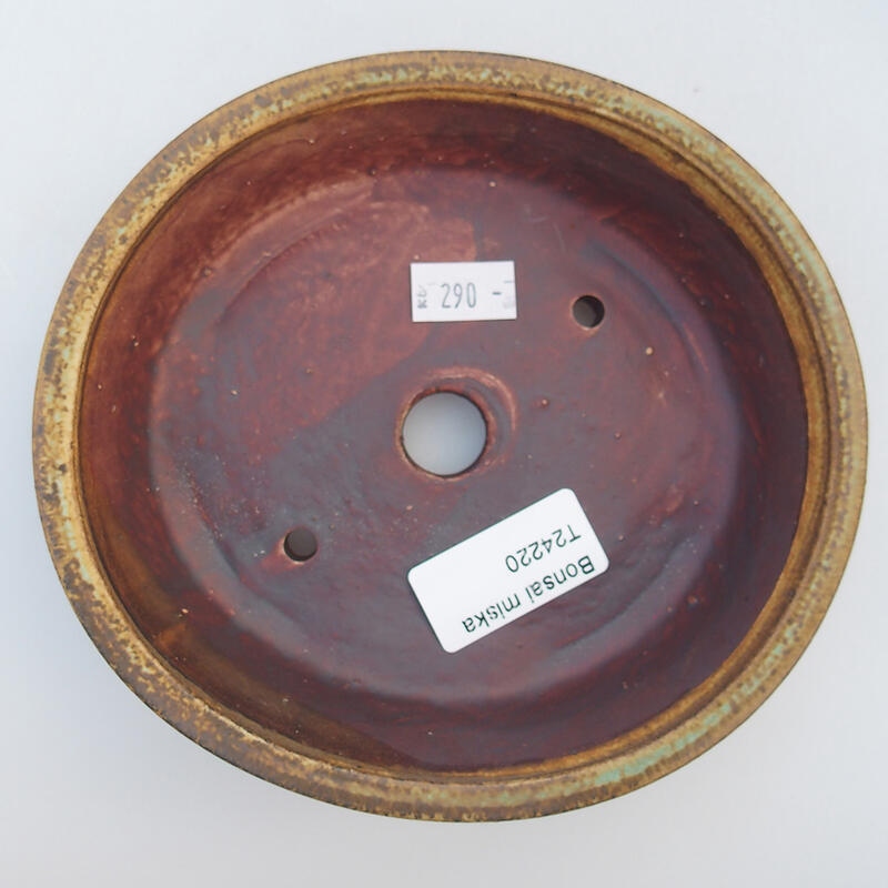 Bol à bonsaï en céramique 15 x 14 x 4 cm, brun