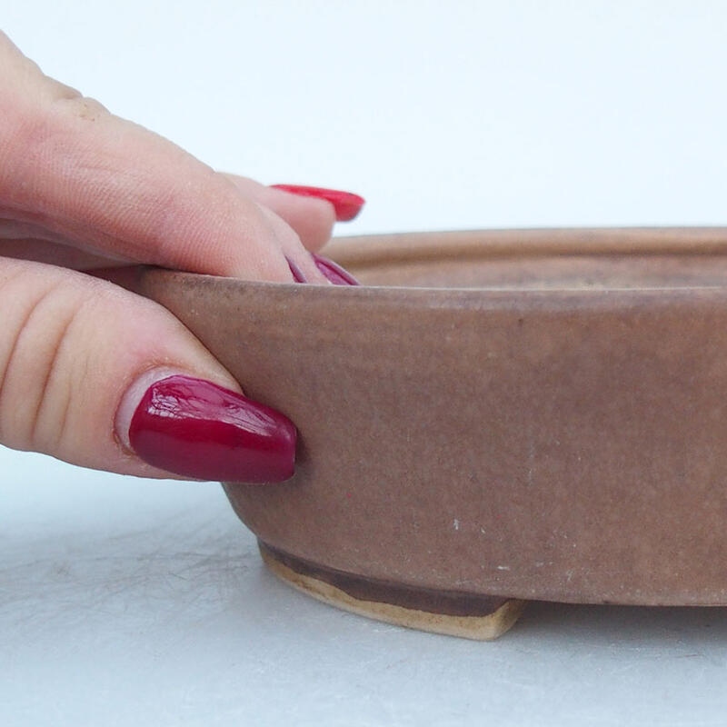 Bol à bonsaï en céramique 15 x 14 x 4 cm, rose