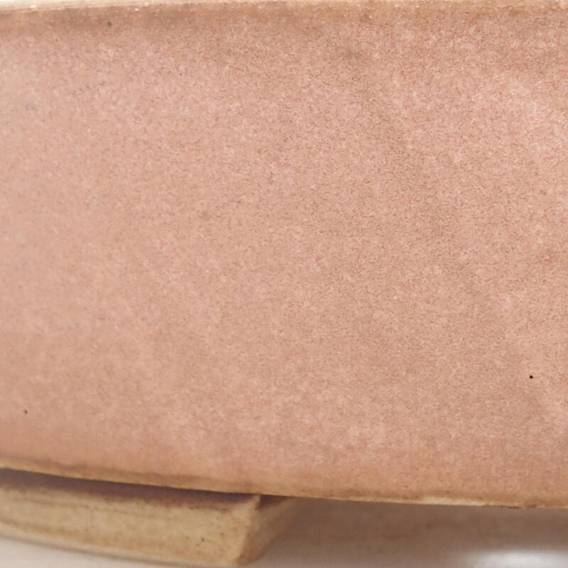 Bol à bonsaï en céramique 15 x 14 x 4 cm, rose