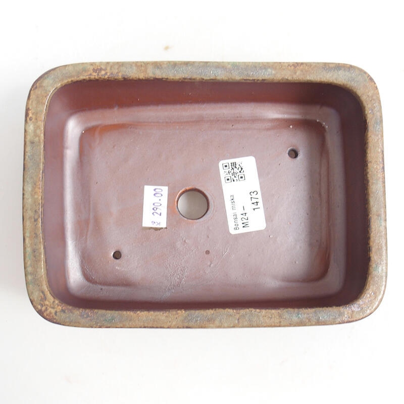 Bol à bonsaï en céramique 16,5 x 12 x 5,5 cm, brun