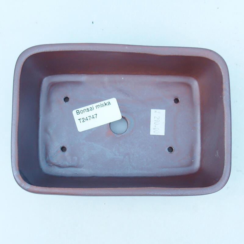 Bol à bonsaï en céramique 16 x 11 x 5,5 cm, couleur métal