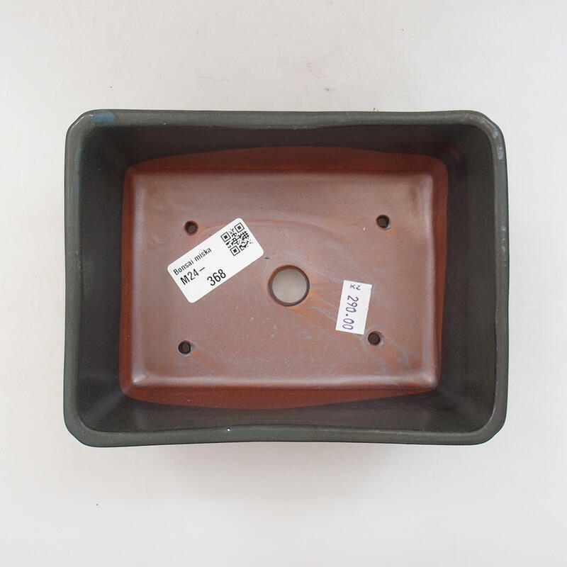 Bol à bonsaï en céramique 16 x 12 x 5,6 cm, gris