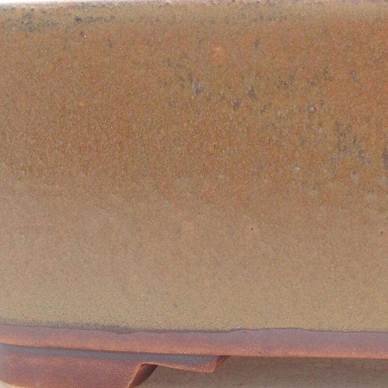 Bol à bonsaï en céramique 17,5 x 14,5 x 5,5 cm, brun