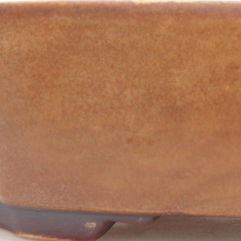 Bol à bonsaï en céramique 17,5 x 14,5 x 5,5 cm, brun