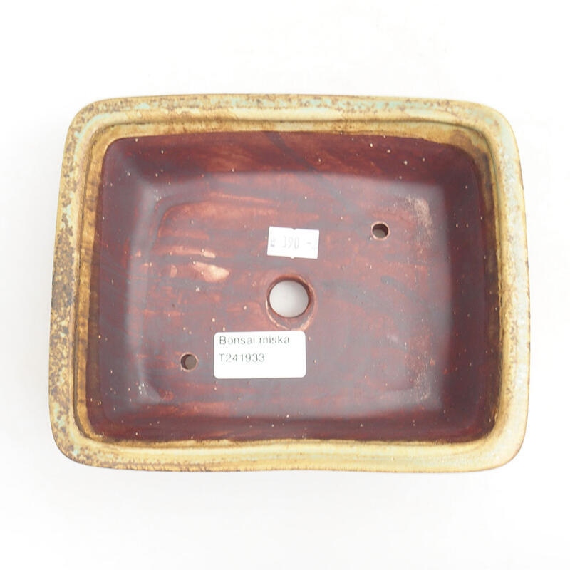 Bol à bonsaï en céramique 17,5 x 14,5 x 5,5 cm, vert