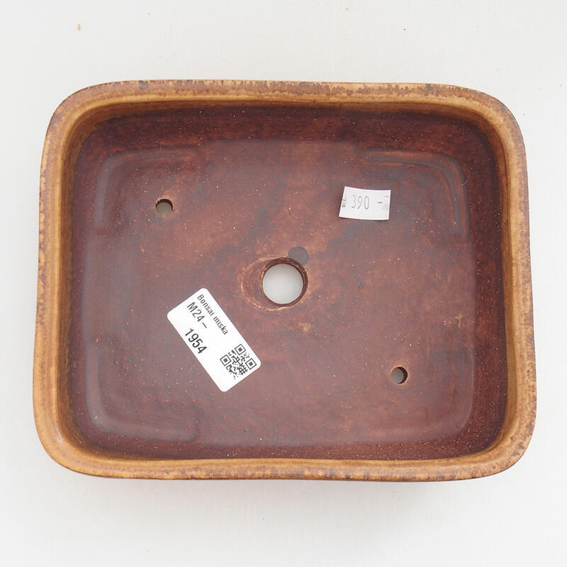 Bol à bonsaï en céramique 17,5 x 14,5 x 5 cm, rose