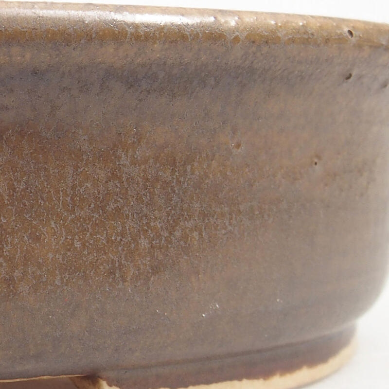 Bol à bonsaï en céramique 17,5 x 16 x 4,5 cm, brun