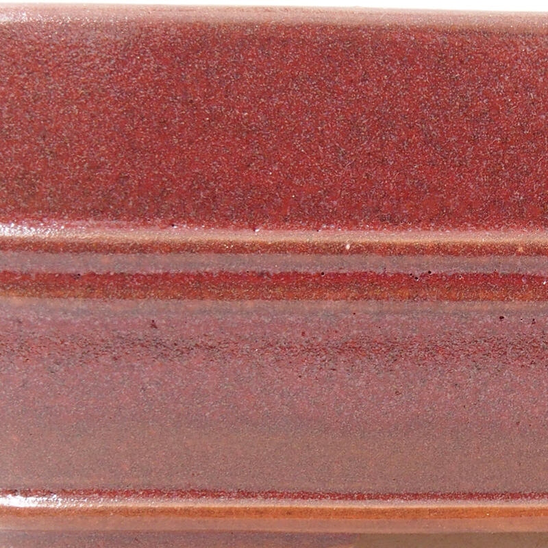Bol à bonsaï en céramique 17 x 12,5 x 5,5 cm, bordeaux