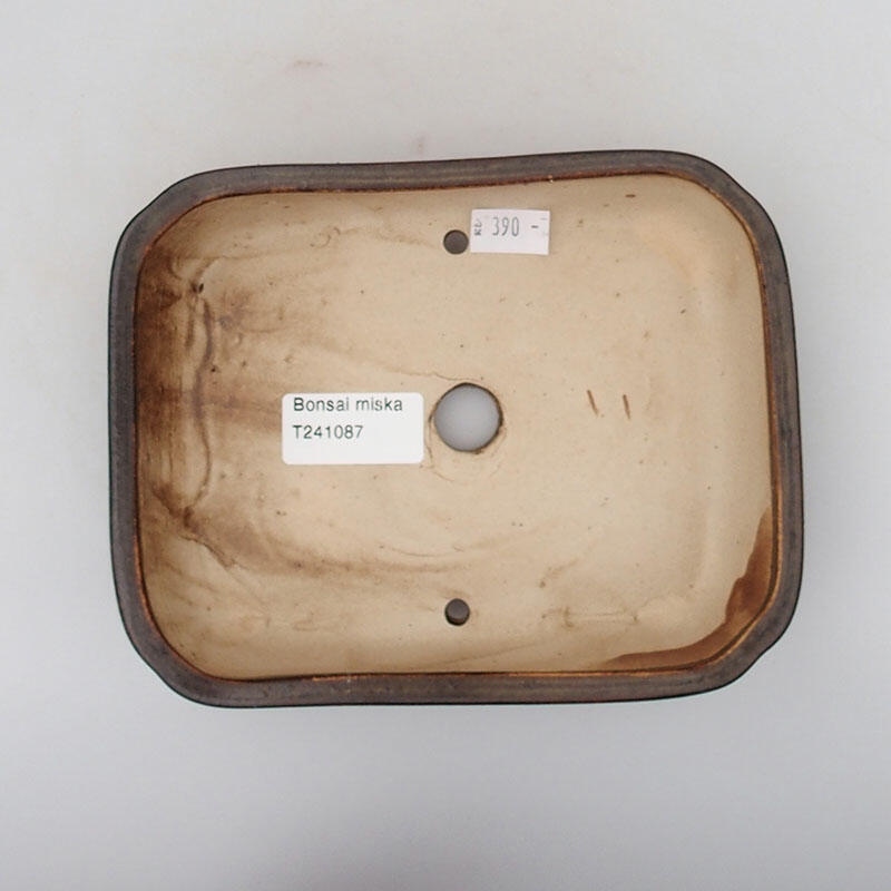 Bol à bonsaï en céramique 17 x 13 x 4,5 cm, brun
