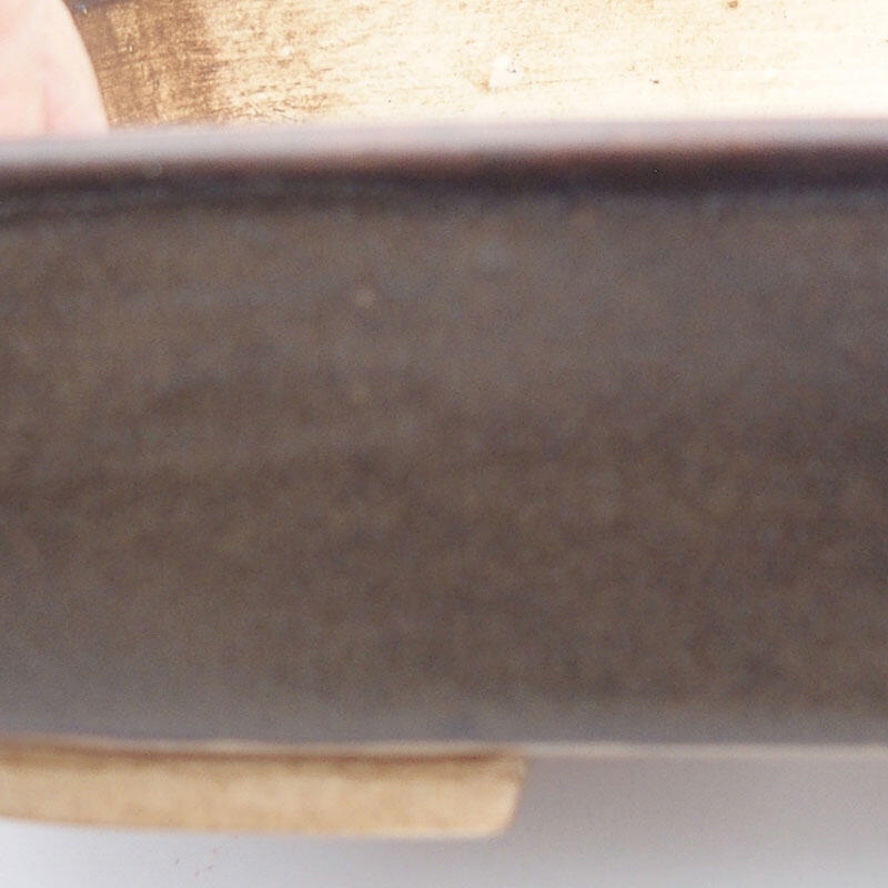 Bol à bonsaï en céramique 17 x 13 x 4,5 cm, brun