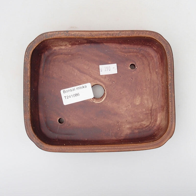 Bol à bonsaï en céramique 17 x 13 x 4,5 cm, brun