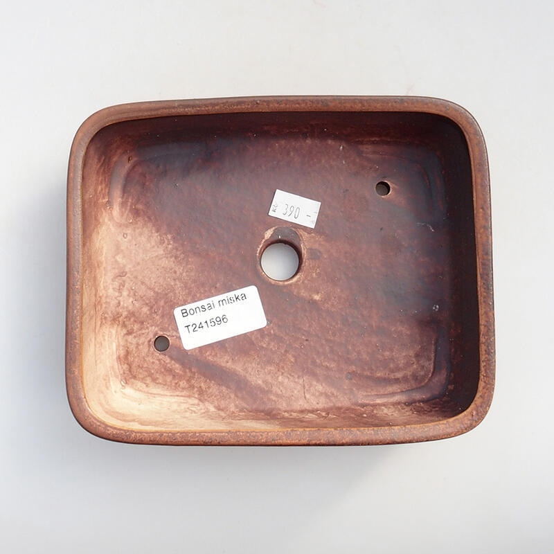 Bol à bonsaï en céramique 17 x 14 x 4,5 cm, brun