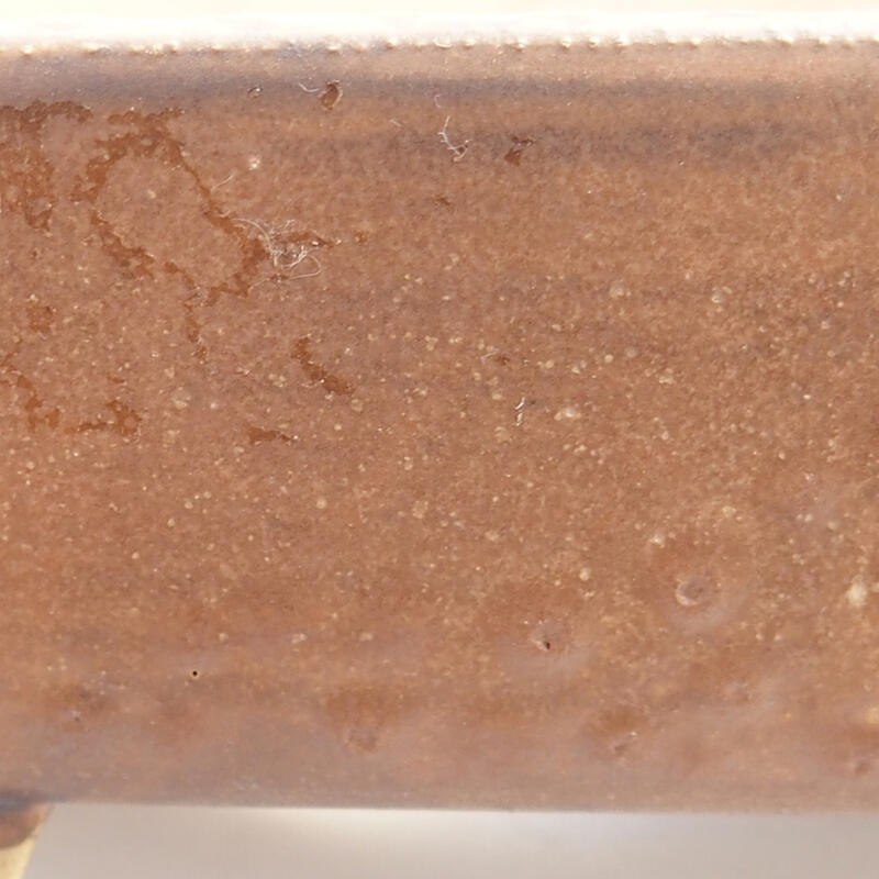 Bol à bonsaï en céramique 17 x 14 x 4,5 cm, brun