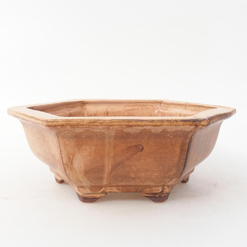 Bol à bonsaï en céramique 17 x 15 x 6 cm, rose