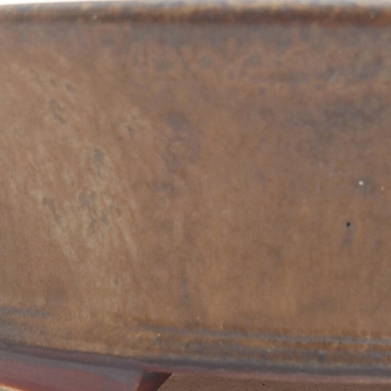 Bol à bonsaï en céramique 18,5 x 17 x 4,5 cm, brun