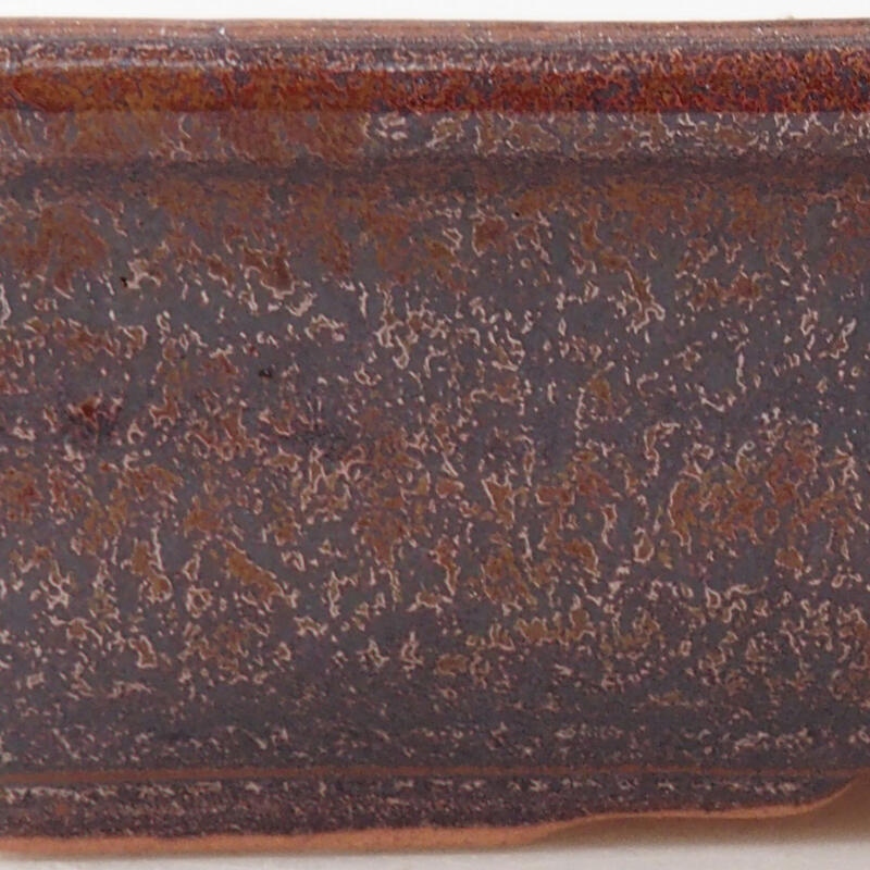 Bol à bonsaï en céramique 18 x 13,5 x 4 cm, brun