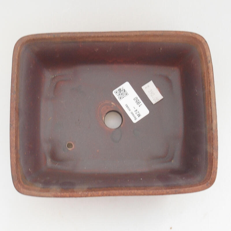 Bol à bonsaï en céramique 18 x 14 x 5,5 cm, brun