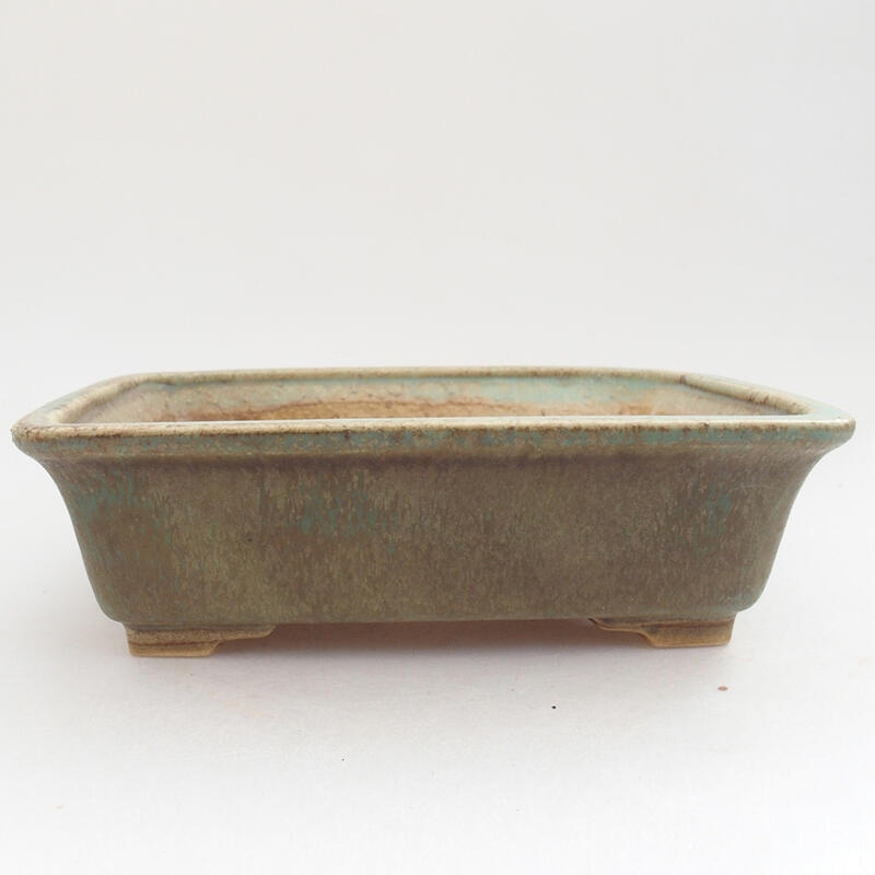 Bol à bonsaï en céramique 18 x 14 x 5,5 cm, vert
