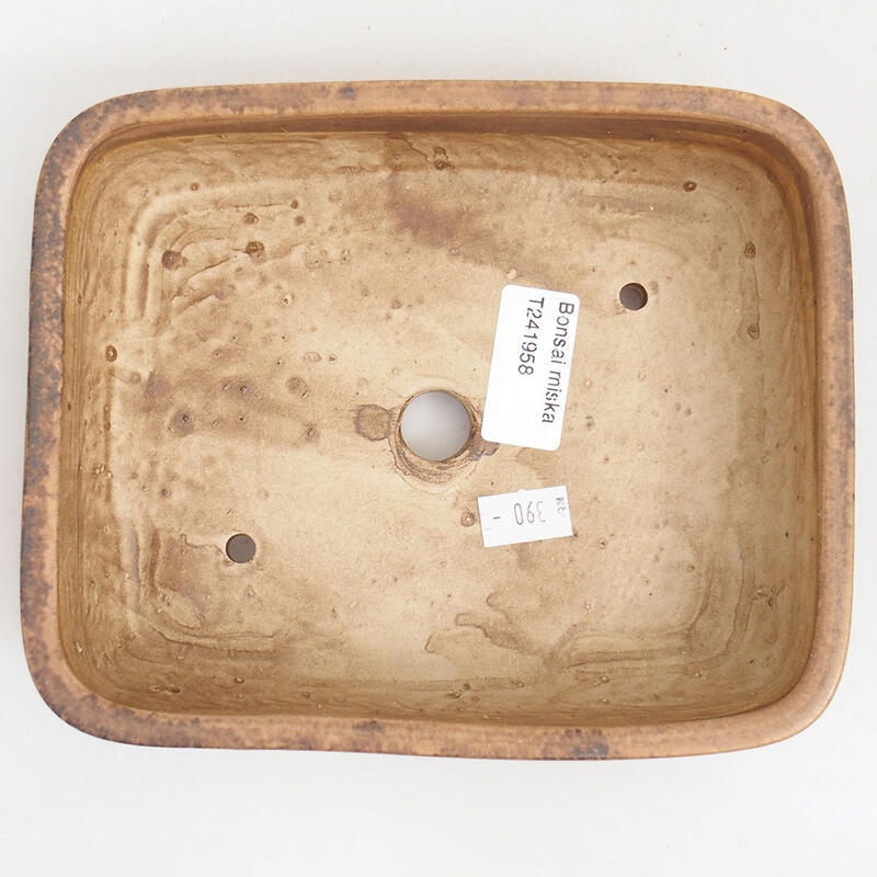 Bol à bonsaï en céramique 18 x 15 x 4,5 cm, brun