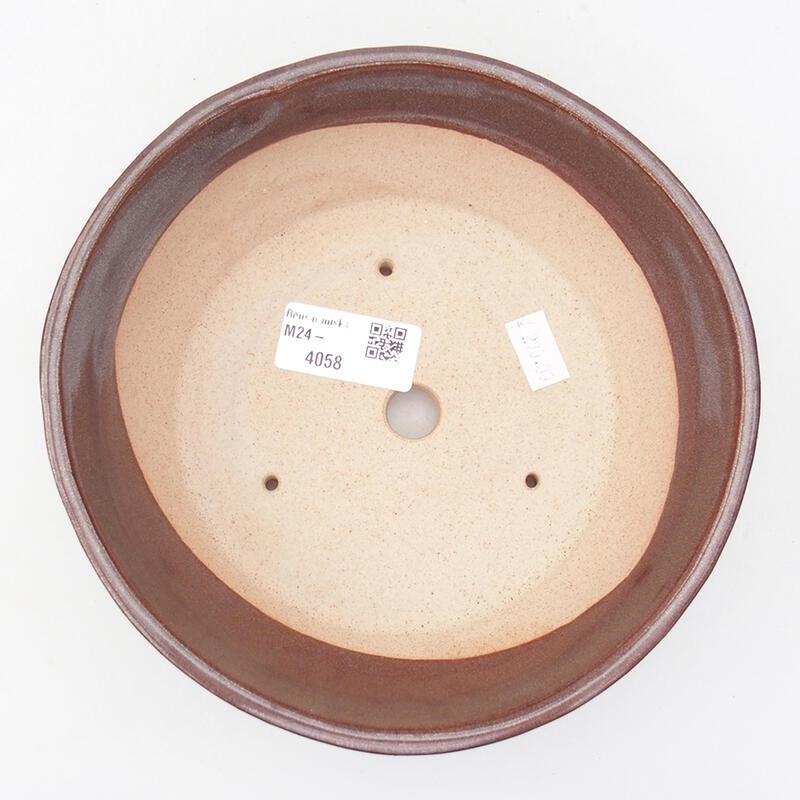 Bol à bonsaï en céramique 18 x 18 x 5,5 cm, brun