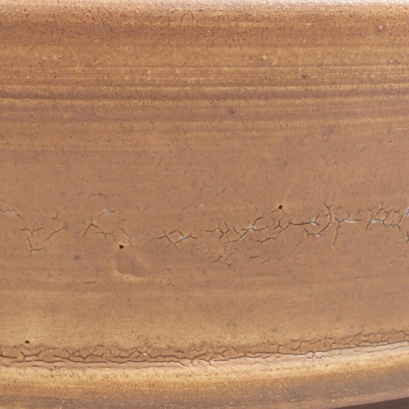 Bol à bonsaï en céramique 18 x 18 x 5 cm, brun