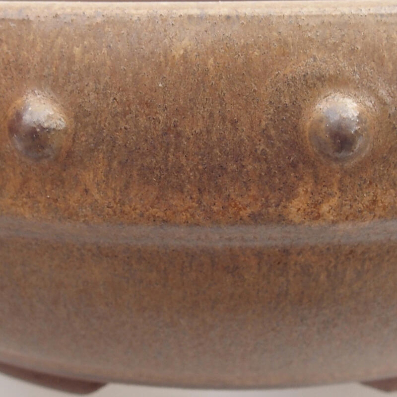 Bol à bonsaï en céramique 18 x 18 x 6 cm, brun