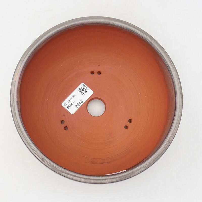 Bol à bonsaï en céramique 18 x 18 x 7 cm, gris