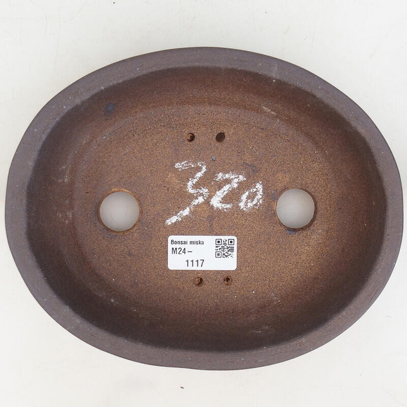 Bol à bonsaï en céramique 19,5 x 16 x 5 cm, brun