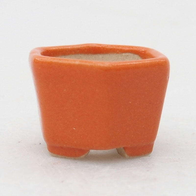 Bol à bonsaï en céramique 2,5 x 2 x 1,5 cm, orange