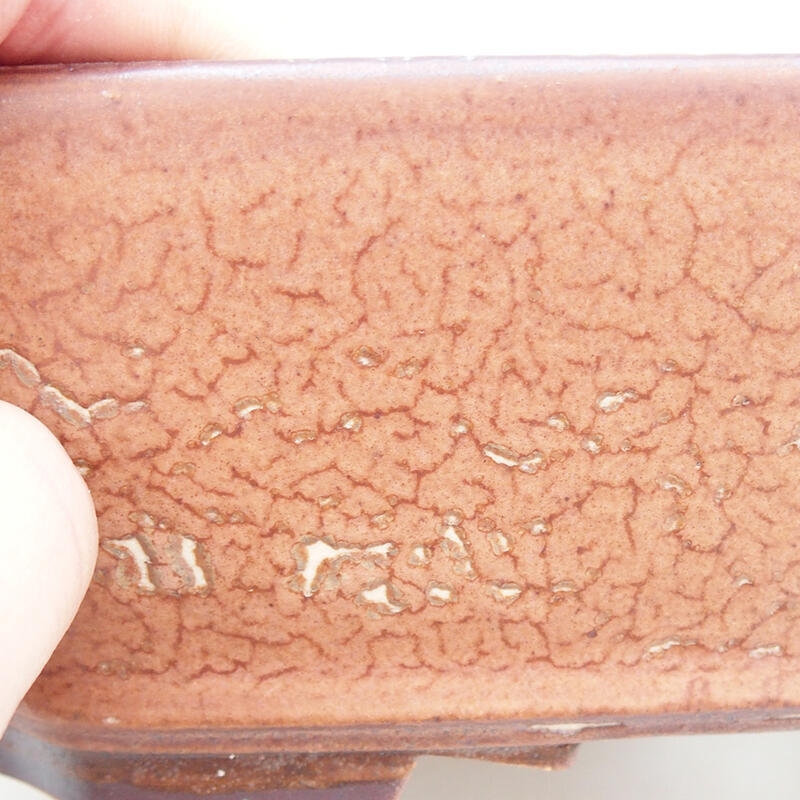 Bol à bonsaï en céramique 20,5 x 17,5 x 6 cm, brun