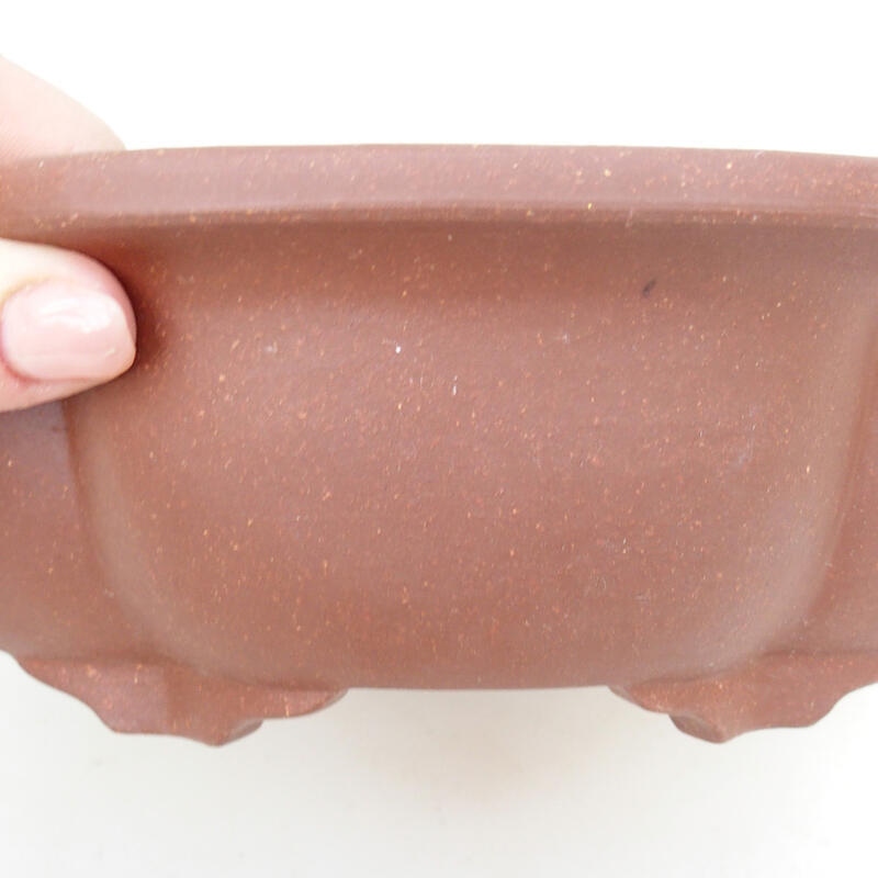 Bol à bonsaï en céramique 20 x 16,5 x 7 cm, couleur noire