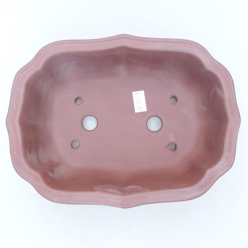 Bol à bonsaï en céramique 21 x 15,5 x 7 cm, brun