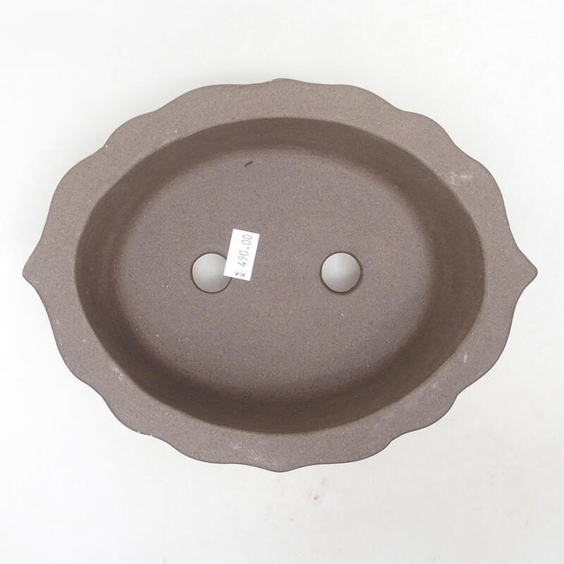 Bol à bonsaï en céramique 21 x 16 x 7 cm, brun