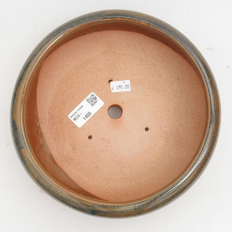 Bol à bonsaï en céramique 21 x 21 x 6,5 cm, brun