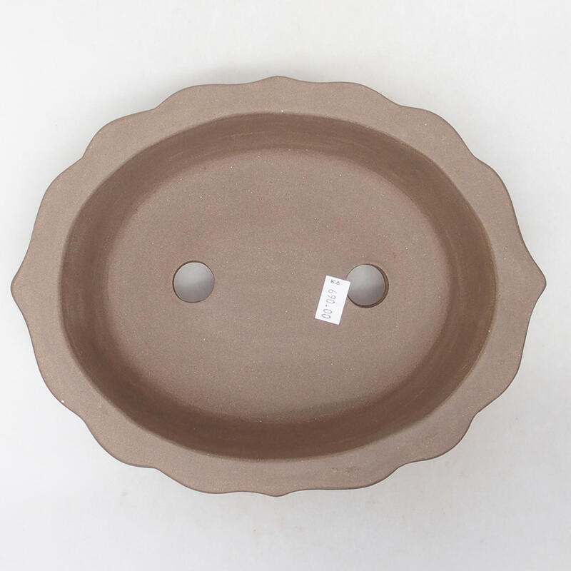 Bol à bonsaï en céramique 24 x 19 x 7,5 cm, brun