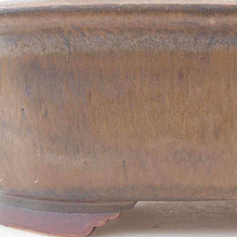 Bol à bonsaï en céramique 25,5 x 22 x 7,5 cm, brun
