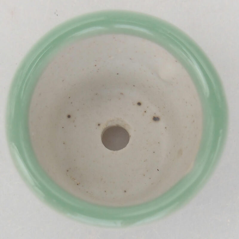 Bol à bonsaï en céramique 3,5 x 3,5 x 2,5 cm, vert