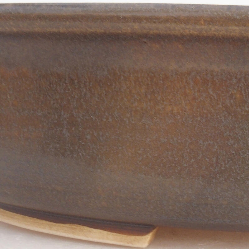 Bol à bonsaï en céramique 32 x 28 x 7,5 cm, brun