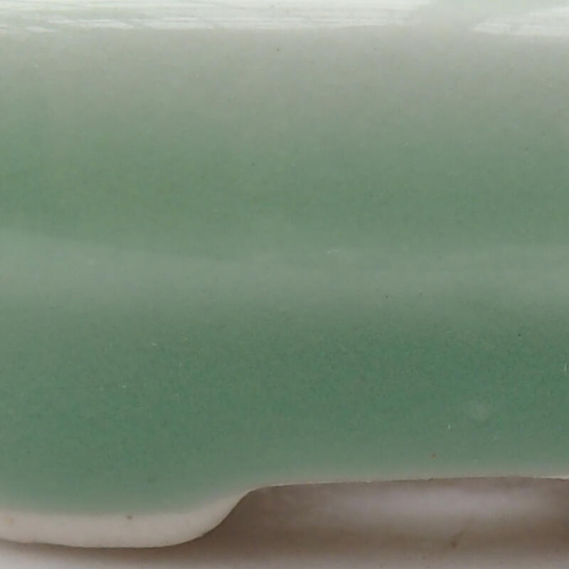 Pot à bonsaï en céramique 4,5 x 3 x 2 cm, couleur verte