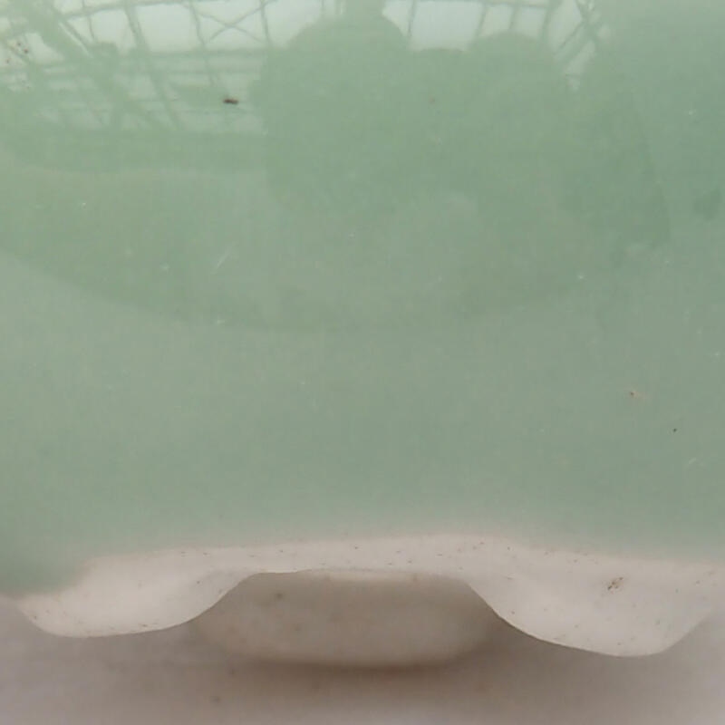 Bol à bonsaï en céramique 4,5 x 4,5 x 2 cm, vert