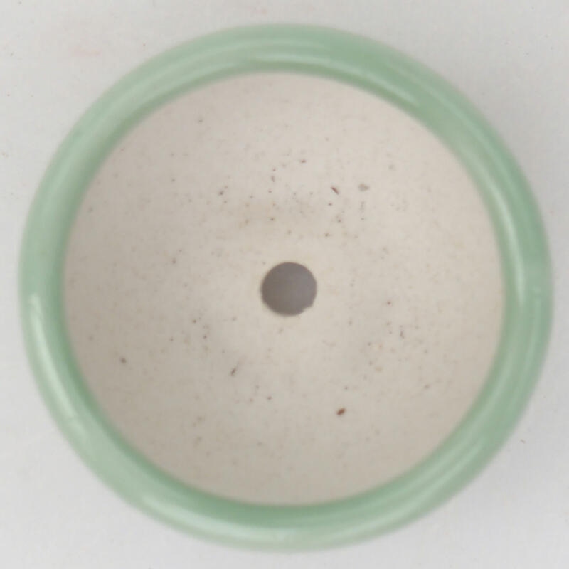 Bol à bonsaï en céramique 4,5 x 4,5 x 2 cm, vert