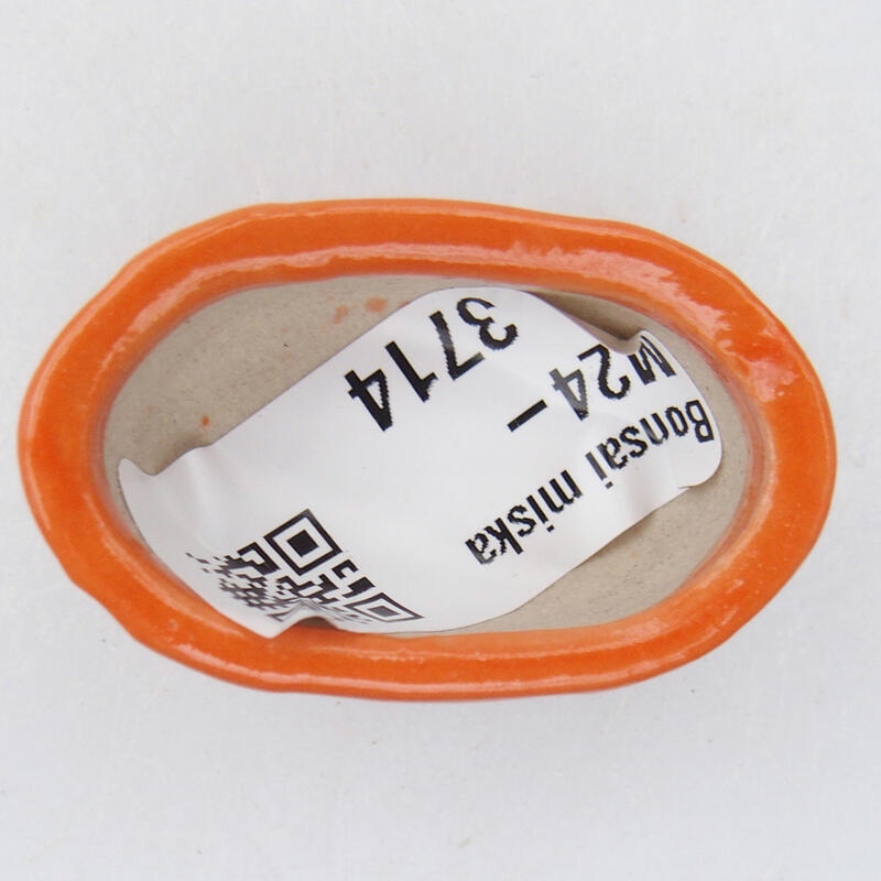 Bol à bonsaï en céramique 4 x 2,5 x 2 cm, orange